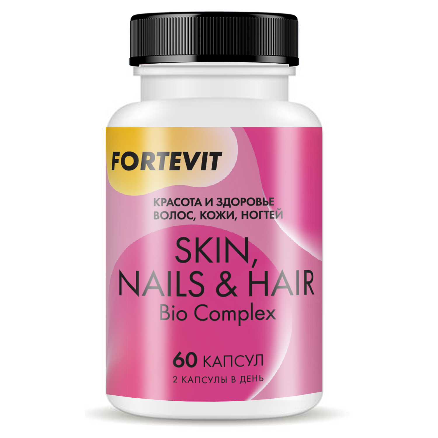 

Витаминный комплекс Fortevit для волос, кожи и ногтей, 60 капсул