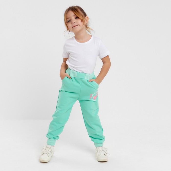 

Брюки для девочки, бирюзовый, 110