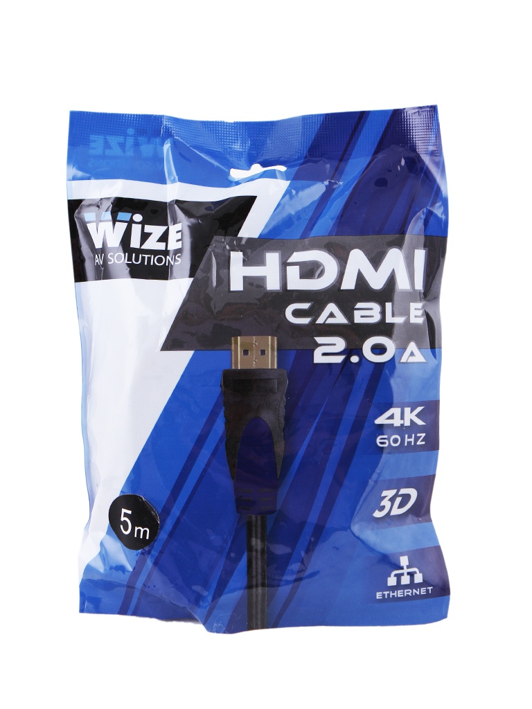 фото Кабель wize hdmi - hdmi, 5м черный (wavc-hdmi-5m)