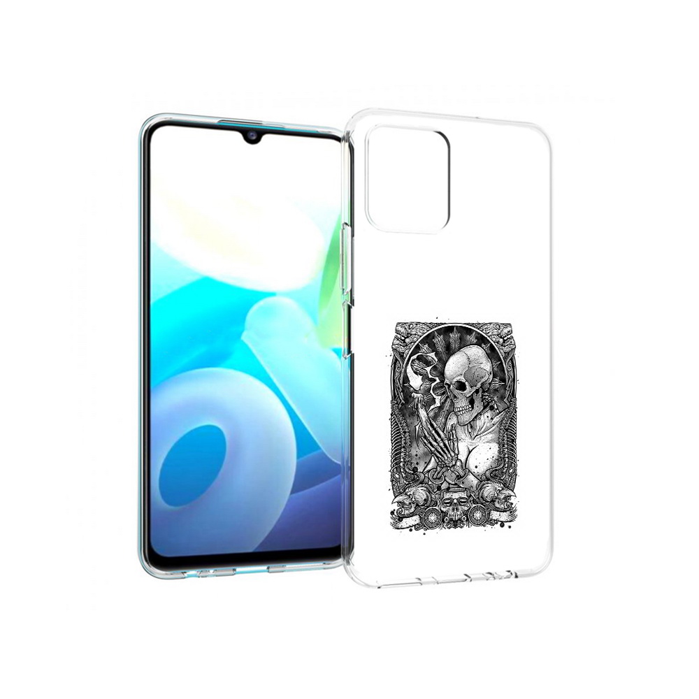 

Чехол MyPads Tocco для Vivo Y15s девушка скелет (PT224456.390.316), Прозрачный, Tocco