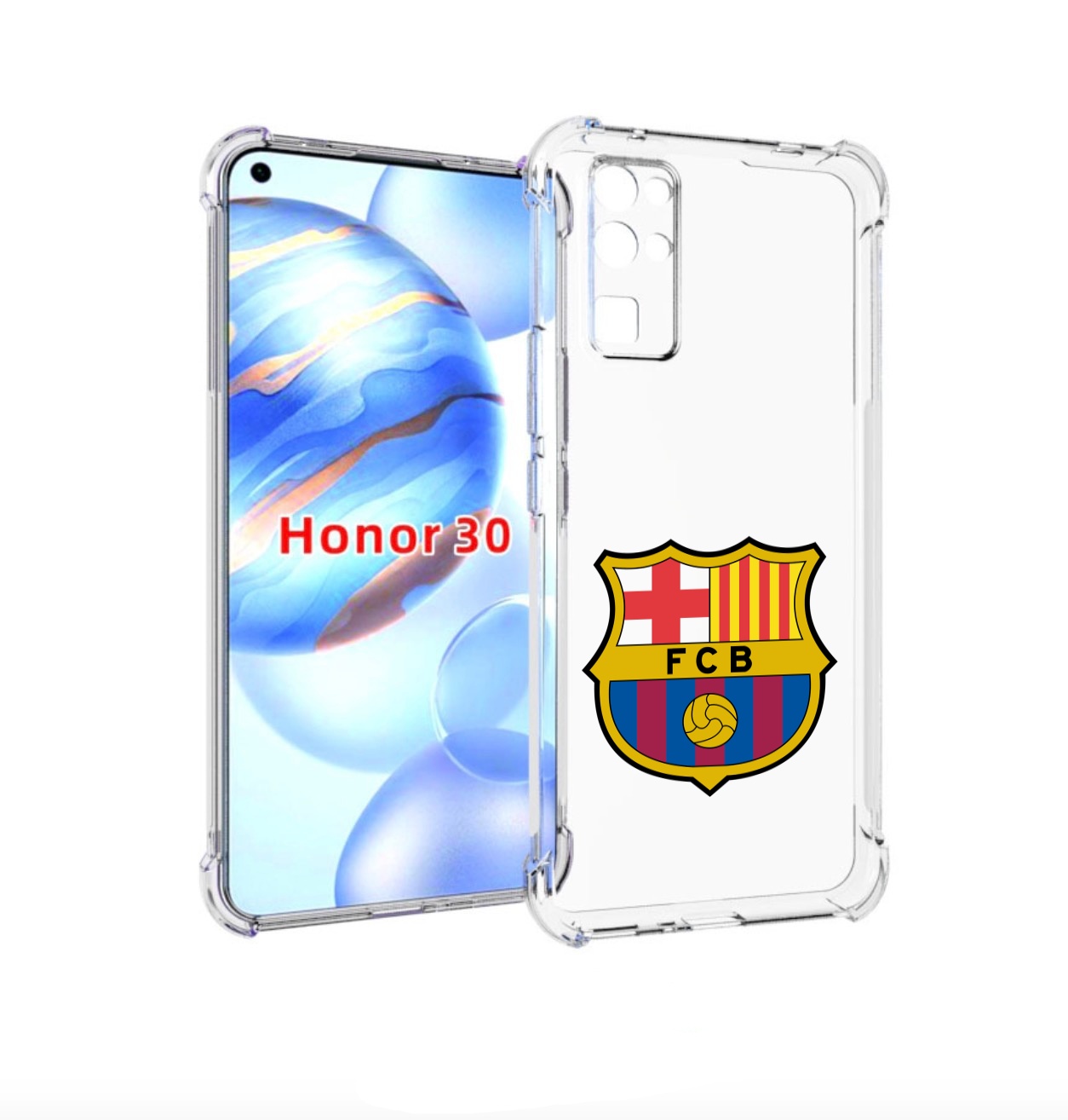 

Чехол бампер MyPads ФК FCB Барселона для Honor 30 (BMH-AN10) про, Прозрачный, Tocco