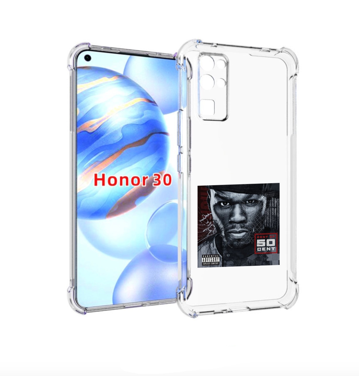 

Чехол бампер MyPads 50 Cent - Best Of для Honor 30 (BMH-AN10) пр, Прозрачный, Tocco