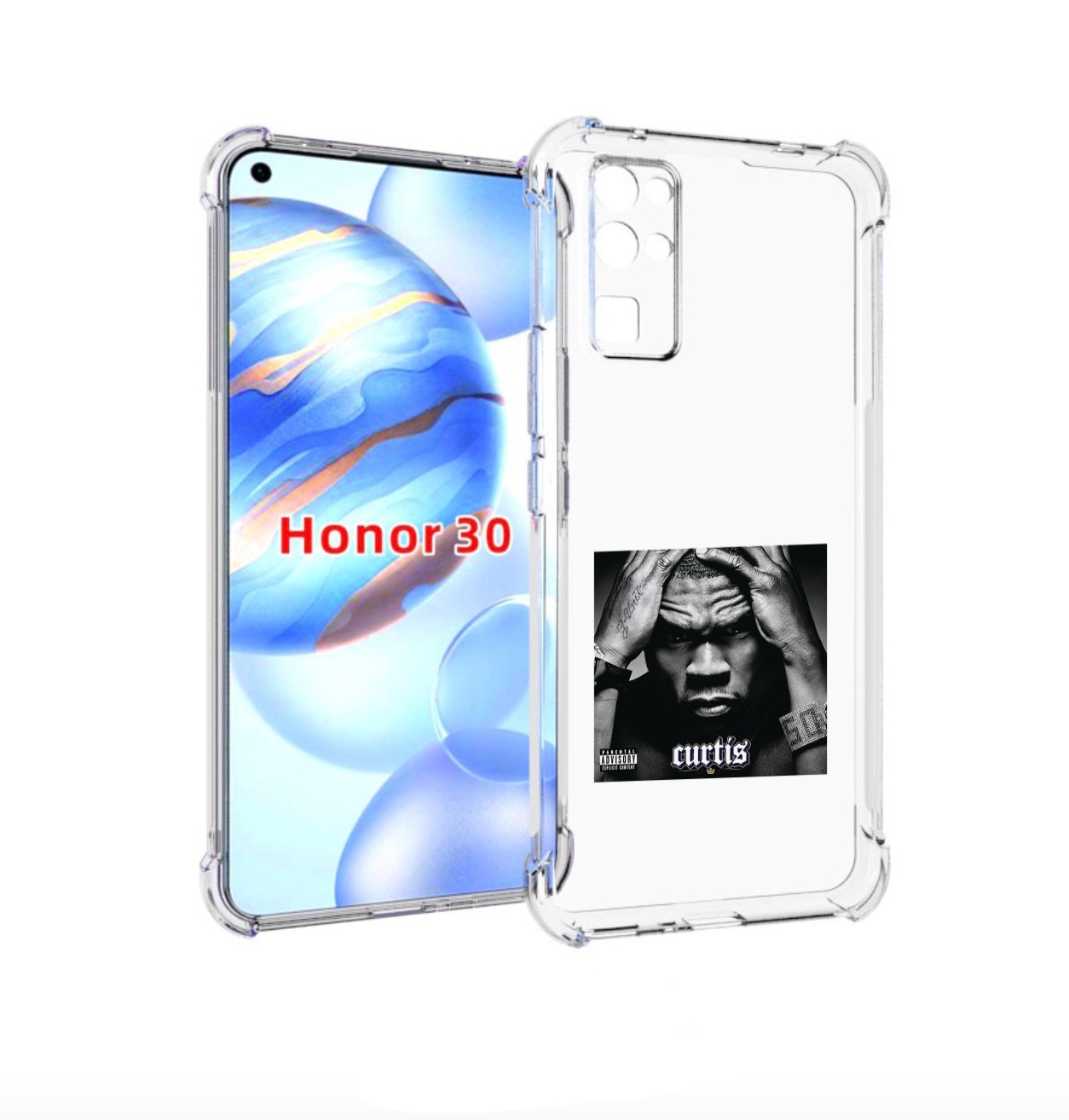

Чехол бампер MyPads 50 Cent - Curtis для Honor 30 (BMH-AN10) про, Прозрачный, Tocco