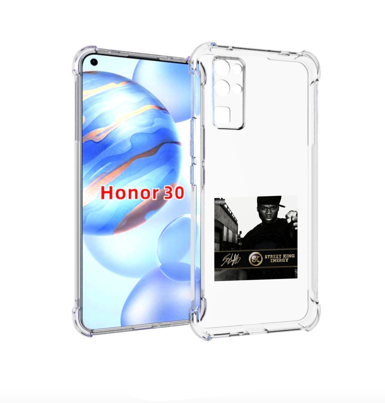 

Чехол бампер MyPads 50 Cent - Street King Energy для Honor 30 (B, Прозрачный, Tocco