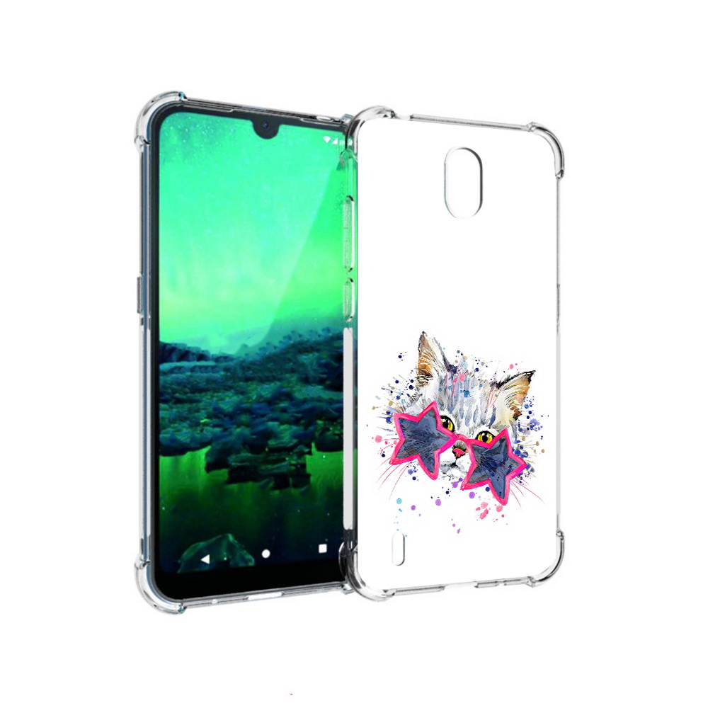 

Чехол MyPads Tocco для Nokia 1.3 звездные очки (PT227048.104.353), Прозрачный, Tocco