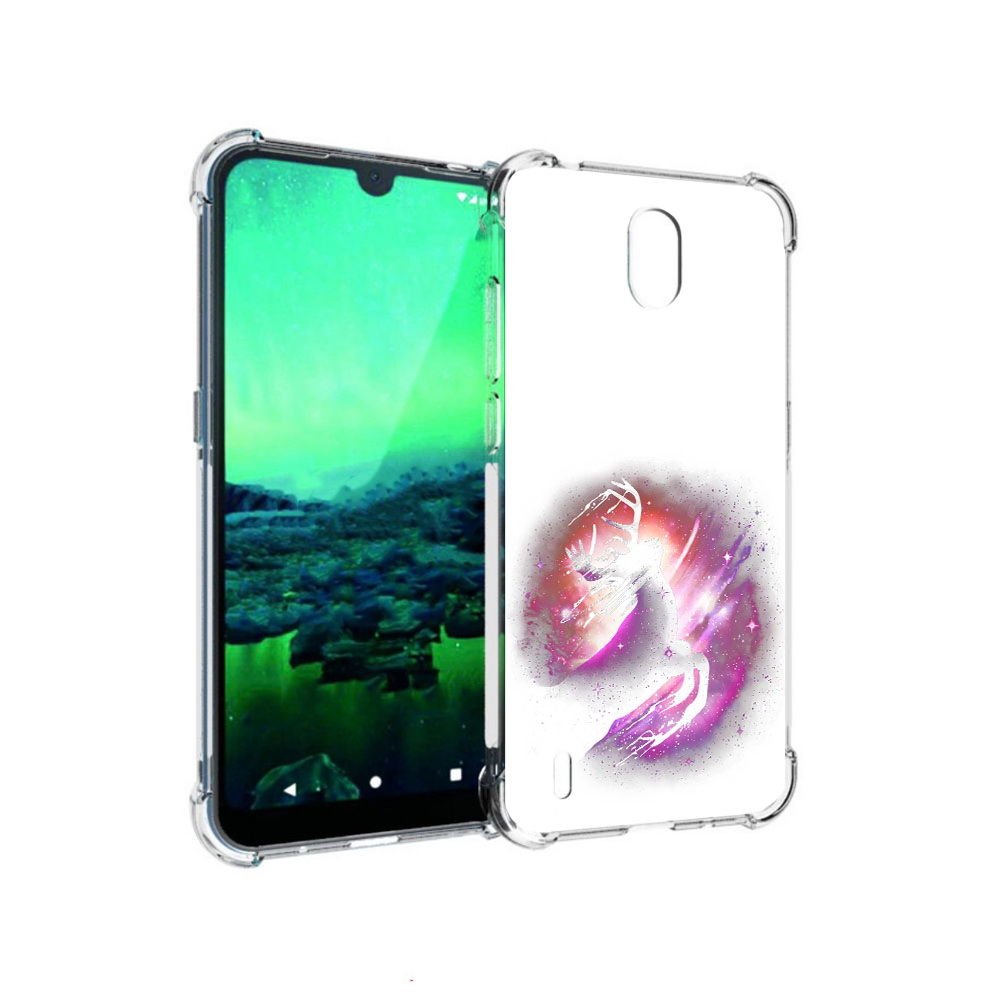

Чехол MyPads Tocco для Nokia 1.3 звездный олень (PT227048.104.354), Прозрачный, Tocco