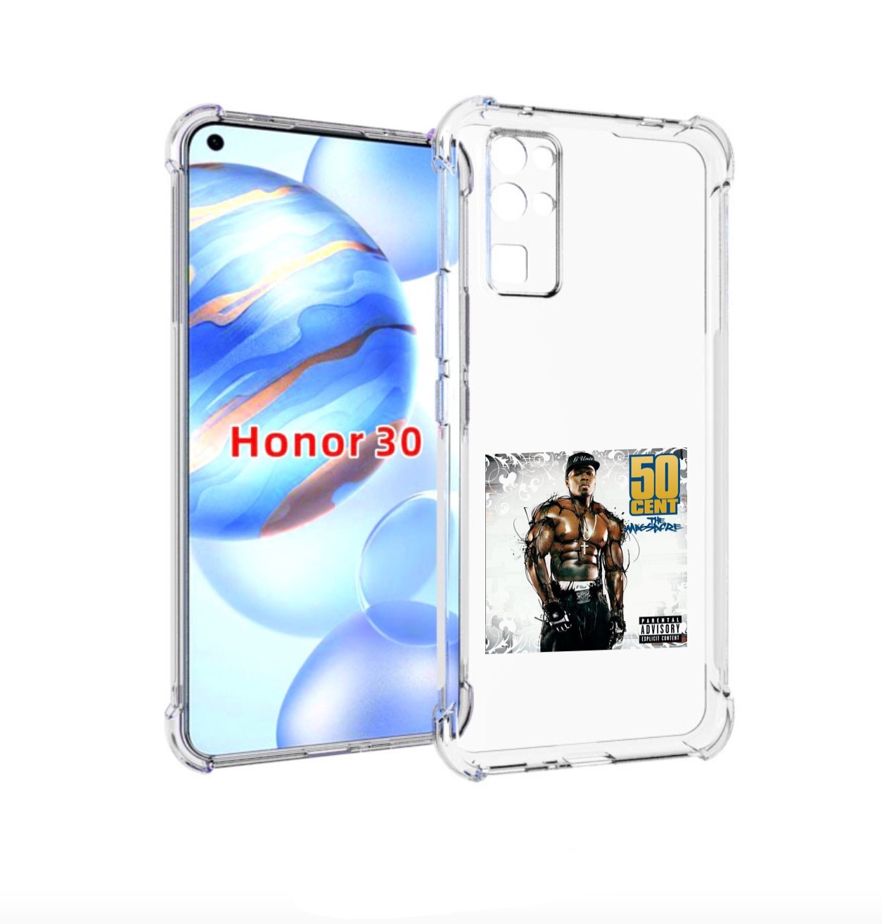 

Чехол бампер MyPads 50 Cent - The Massacre для Honor 30 (BMH-AN1, Прозрачный, Tocco