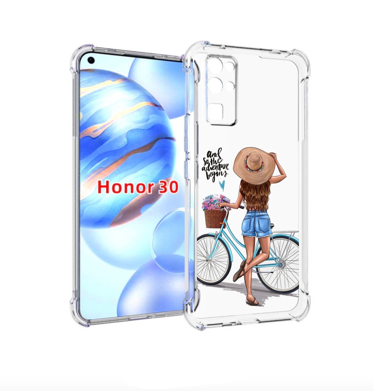 

Чехол бампер MyPads Adventure женский для Honor 30 (BMH-AN10) пр, Прозрачный, Tocco
