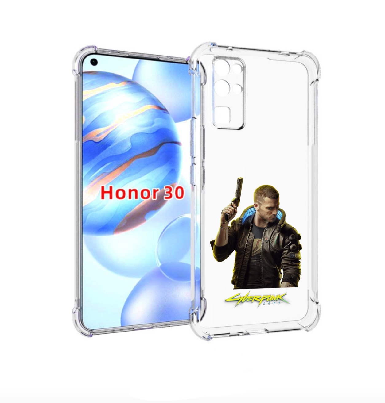 

Чехол бампер MyPads Cyberpunk-2077 для Honor 30 (BMH-AN10) проти, Прозрачный, Tocco