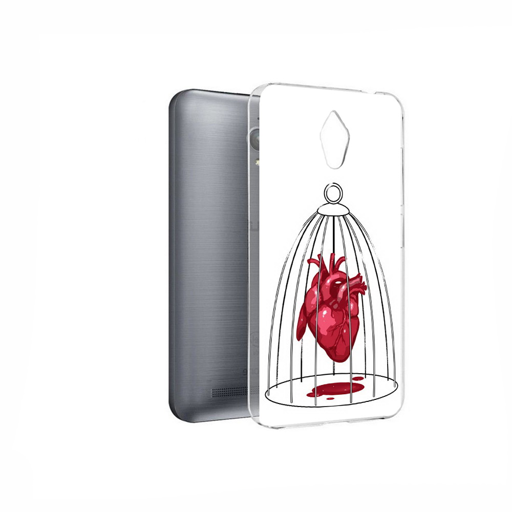 Чехол MyPads Tocco для Asus ZenFone Go (ZC500TG) сердце в клетке