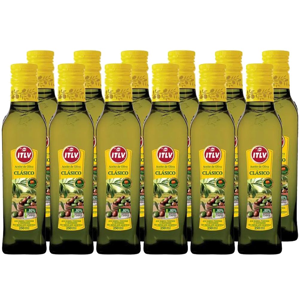 Оливковое масло ITLV Clasico, стеклянная бутылка, 250 мл*12 шт