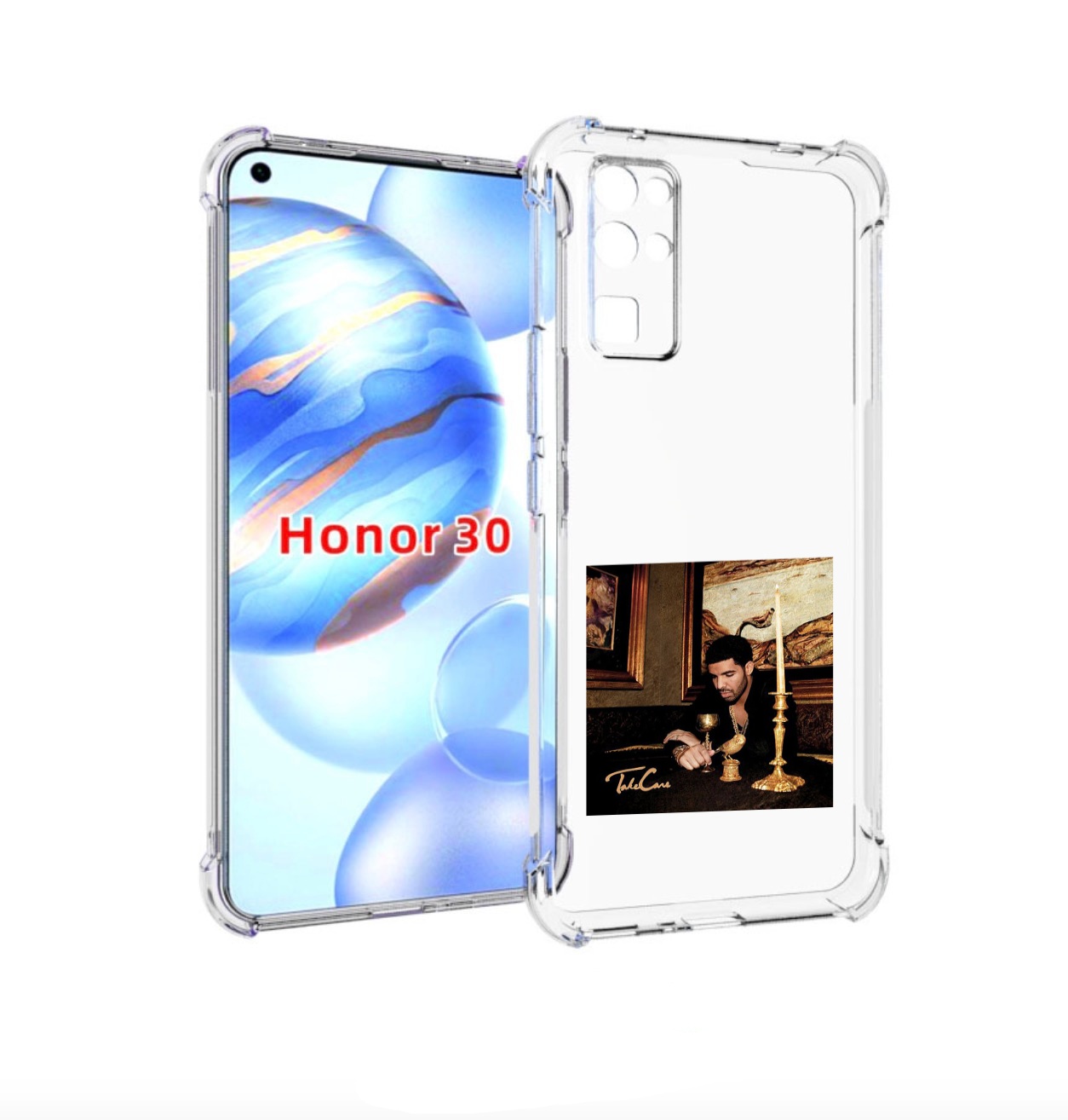 

Чехол бампер MyPads Drake - Take Care для Honor 30 (BMH-AN10) пр, Прозрачный, Tocco