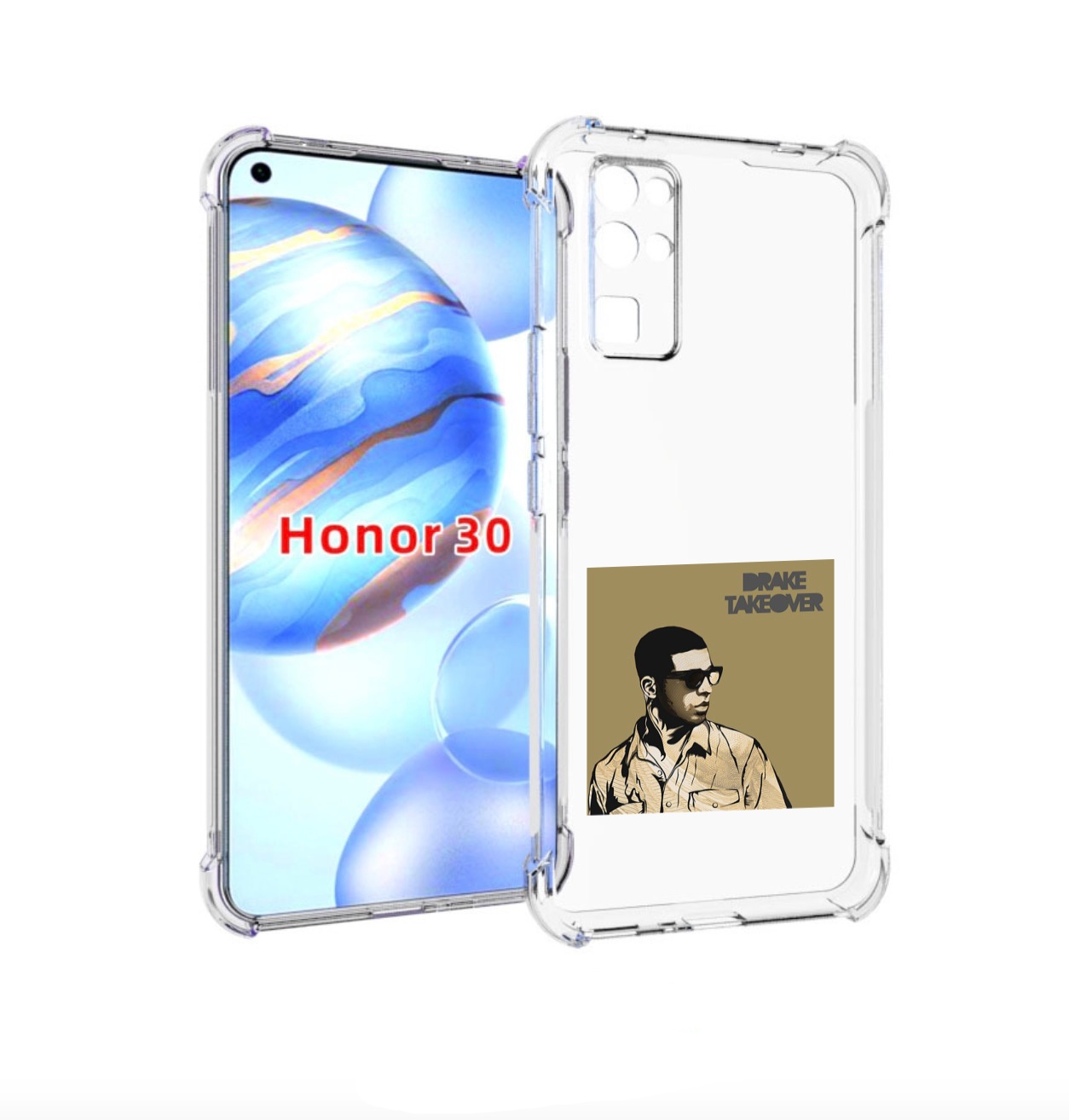 

Чехол бампер MyPads Drake - Takeover для Honor 30 (BMH-AN10) про, Прозрачный, Tocco