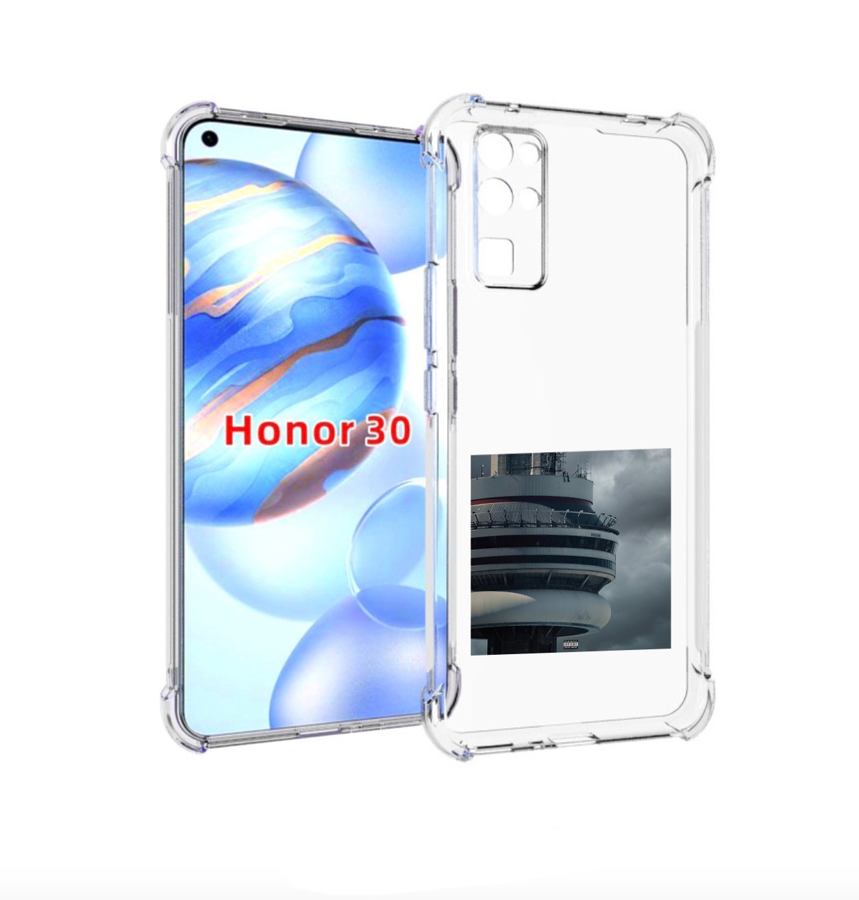 

Чехол бампер MyPads Drake - Views для Honor 30 (BMH-AN10) против, Прозрачный, Tocco