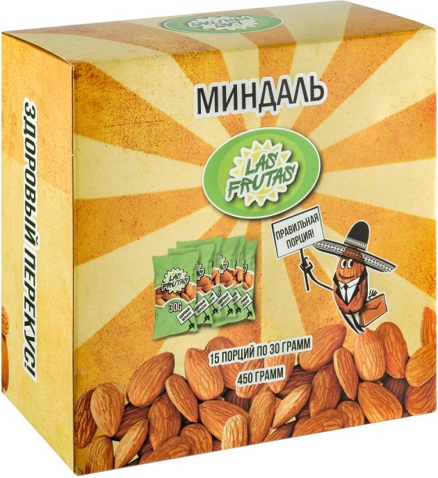 

Орехи Las Frutas миндаль шоу-бокс, 15шт х 30г