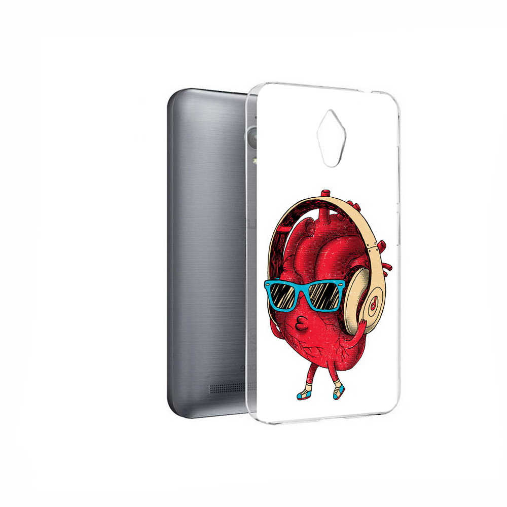 

Чехол MyPads Tocco для Asus ZenFone Go (ZC500TG) слушай сердце, Прозрачный, Tocco