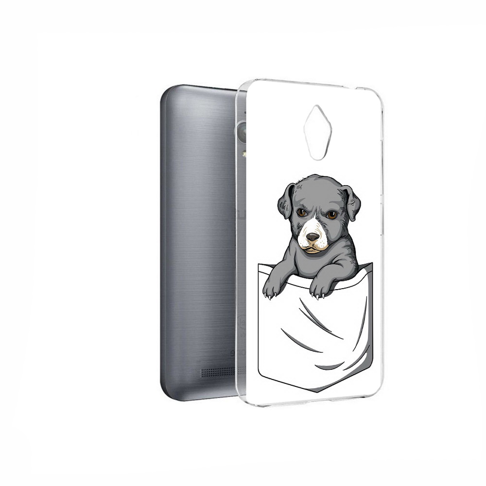 

Чехол MyPads Tocco для Asus ZenFone Go (ZC500TG) собачка в кармане, Прозрачный, Tocco