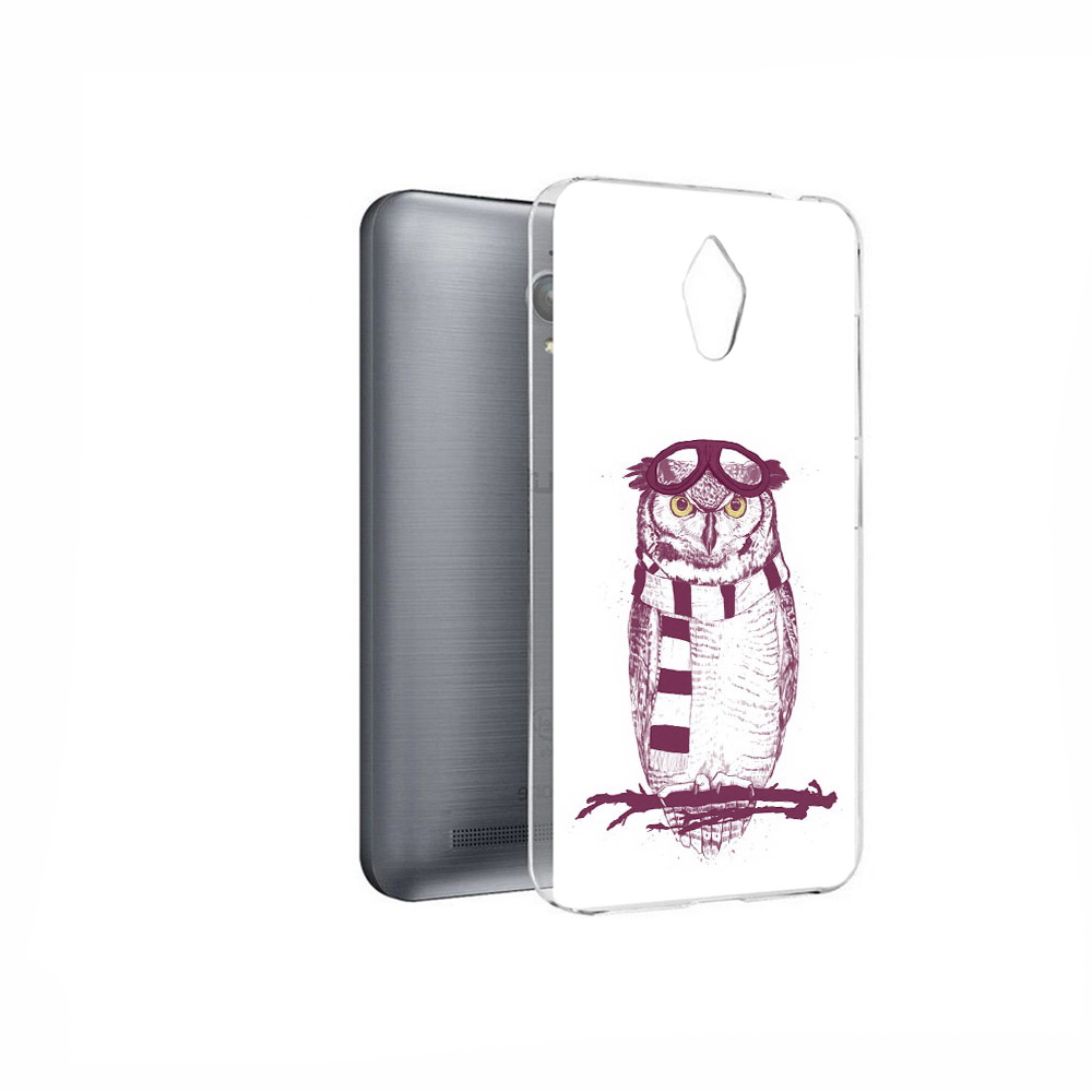 Чехол MyPads Tocco для Asus ZenFone Go (ZC500TG) сова-летчик