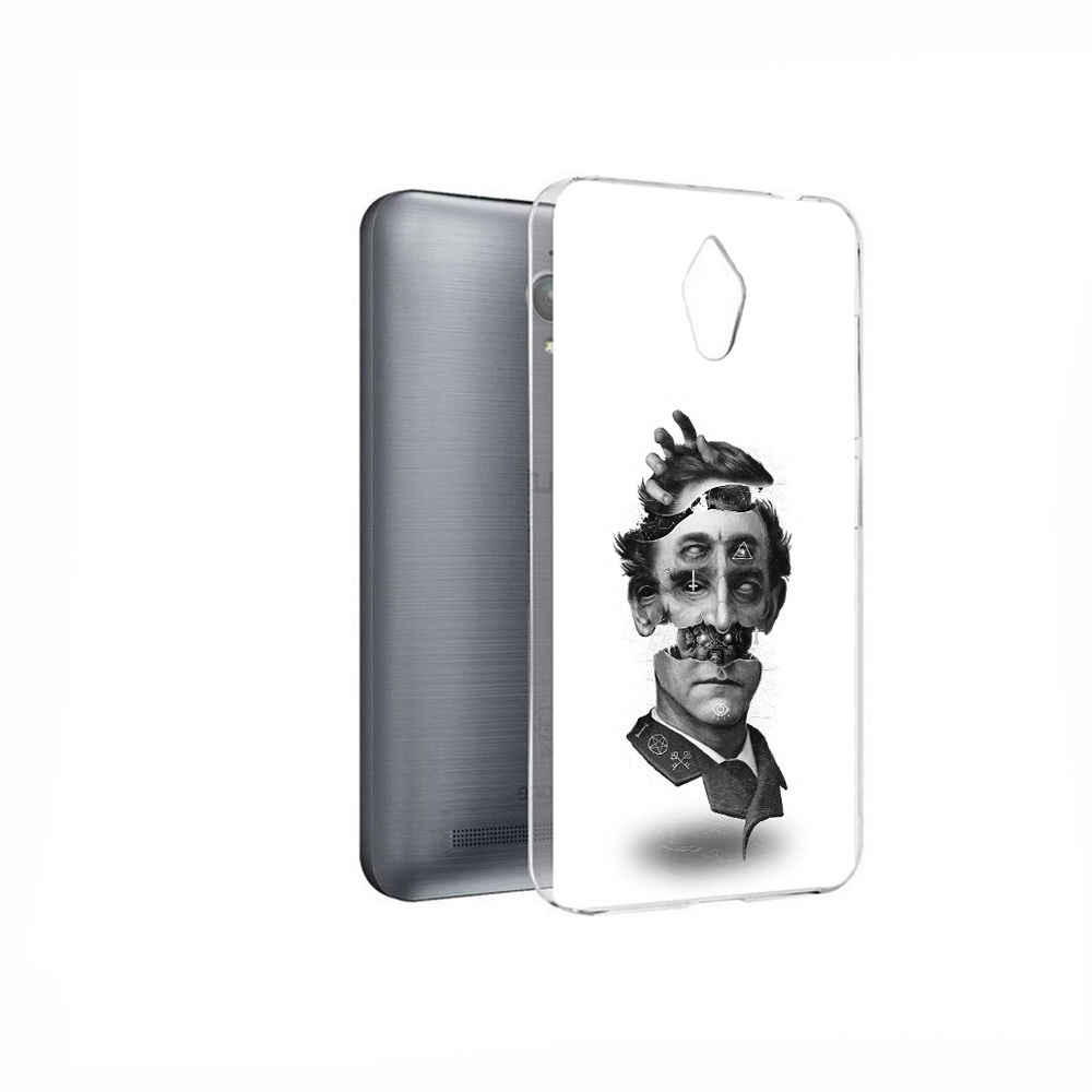 

Чехол MyPads Tocco для Asus ZenFone Go (ZC500TG) страшное лицо абстракция, Прозрачный, Tocco