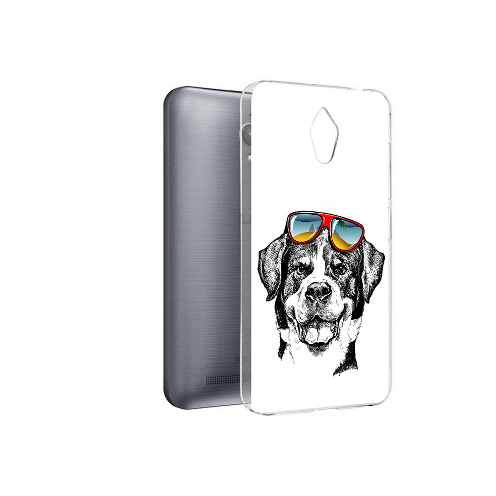 

Чехол MyPads Tocco для Asus ZenFone Go (ZC500TG) счастливая собака, Прозрачный, Tocco