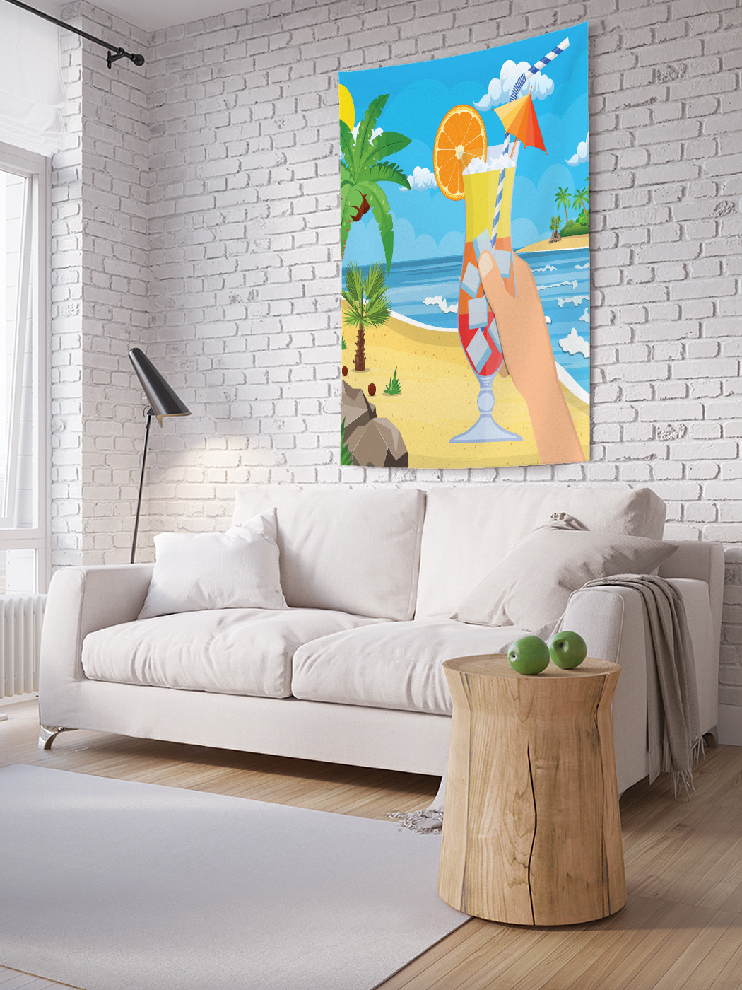

Вертикальное фотопанно на стену JoyArty Коктейль на пляже 150x200 см, Коктейль на пляже