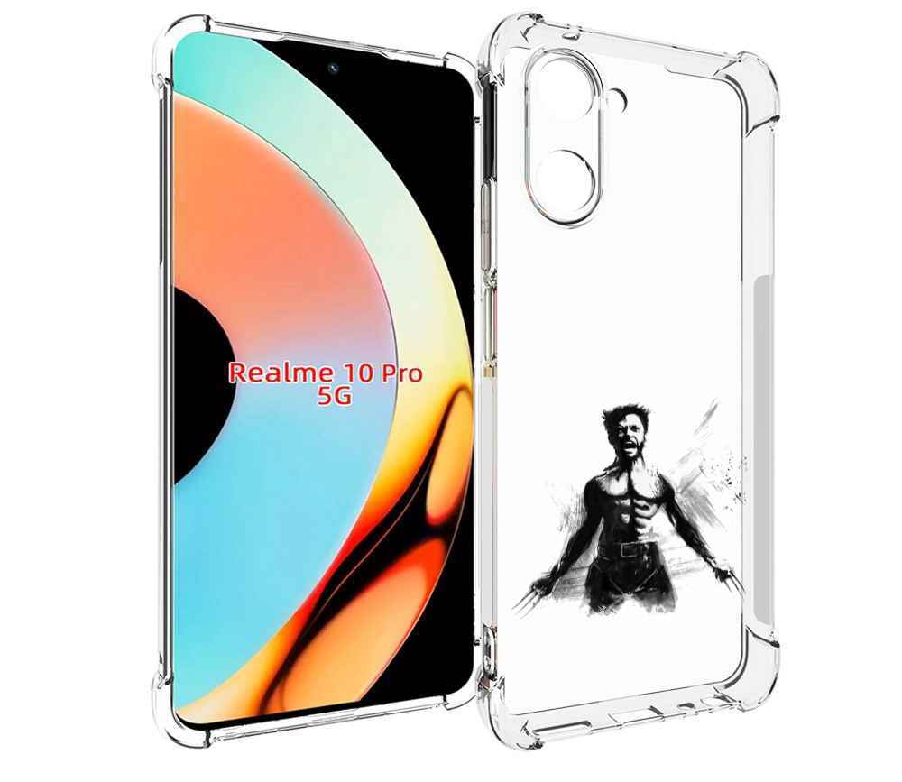 

Чехол бампер MyPads росомаха для Realme 10 Pro противоударный, Прозрачный, Tocco