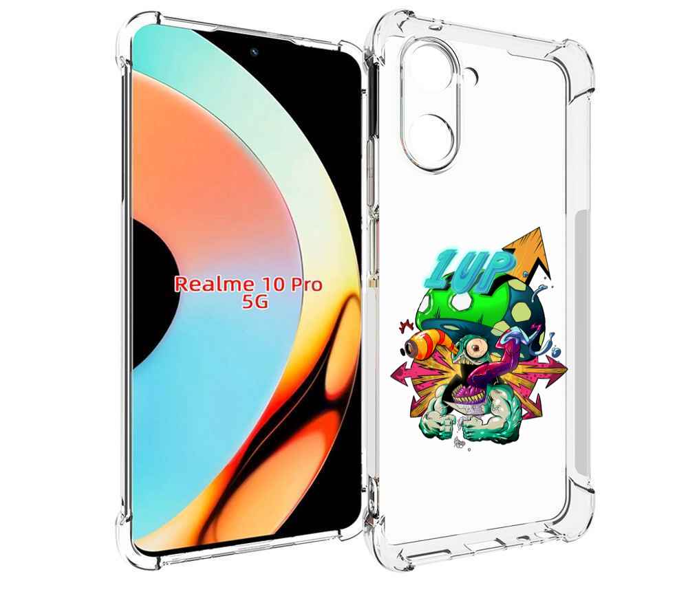 

Чехол бампер MyPads сильный гриб абстракция для Realme 10 Pro пр..., Прозрачный, Tocco
