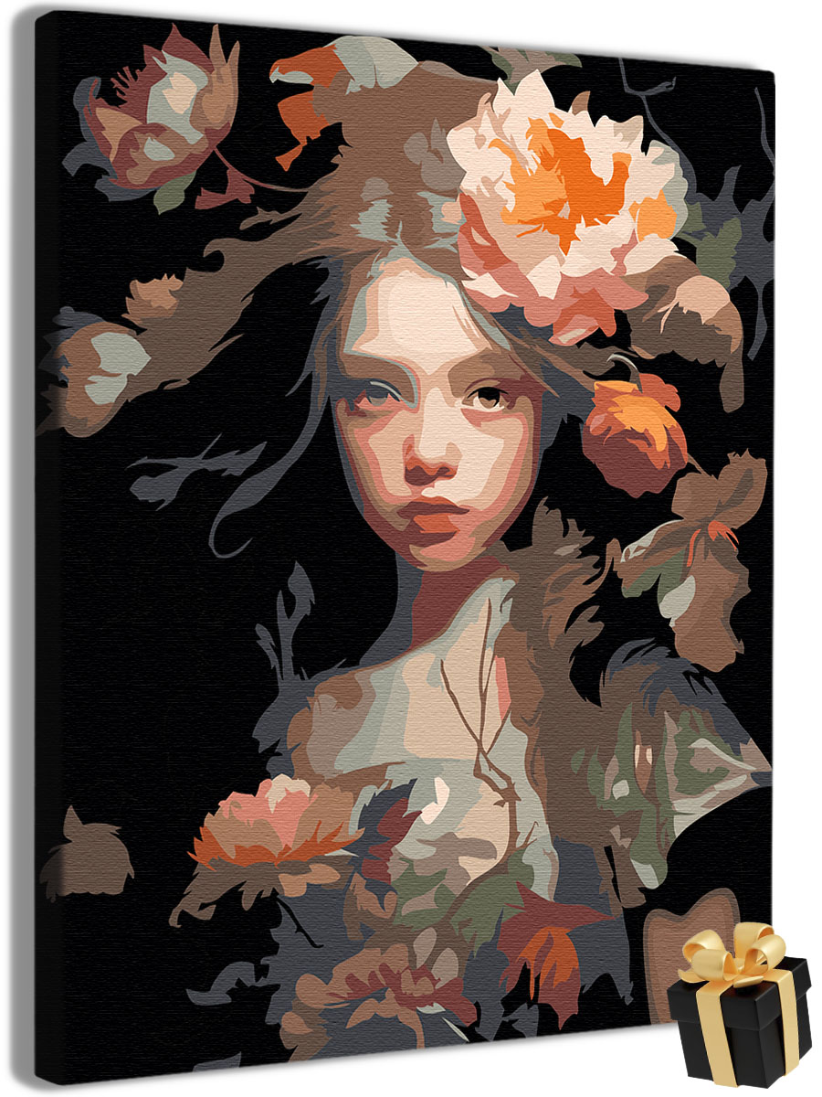 Картина по номерам Арт-студия Unicorn Девушка с цветами N-3082 40x50 см