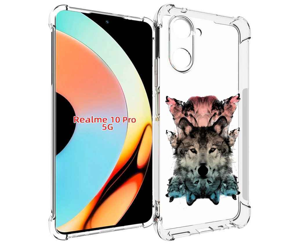 

Чехол бампер MyPads стая для Realme 10 Pro противоударный, Прозрачный, Tocco