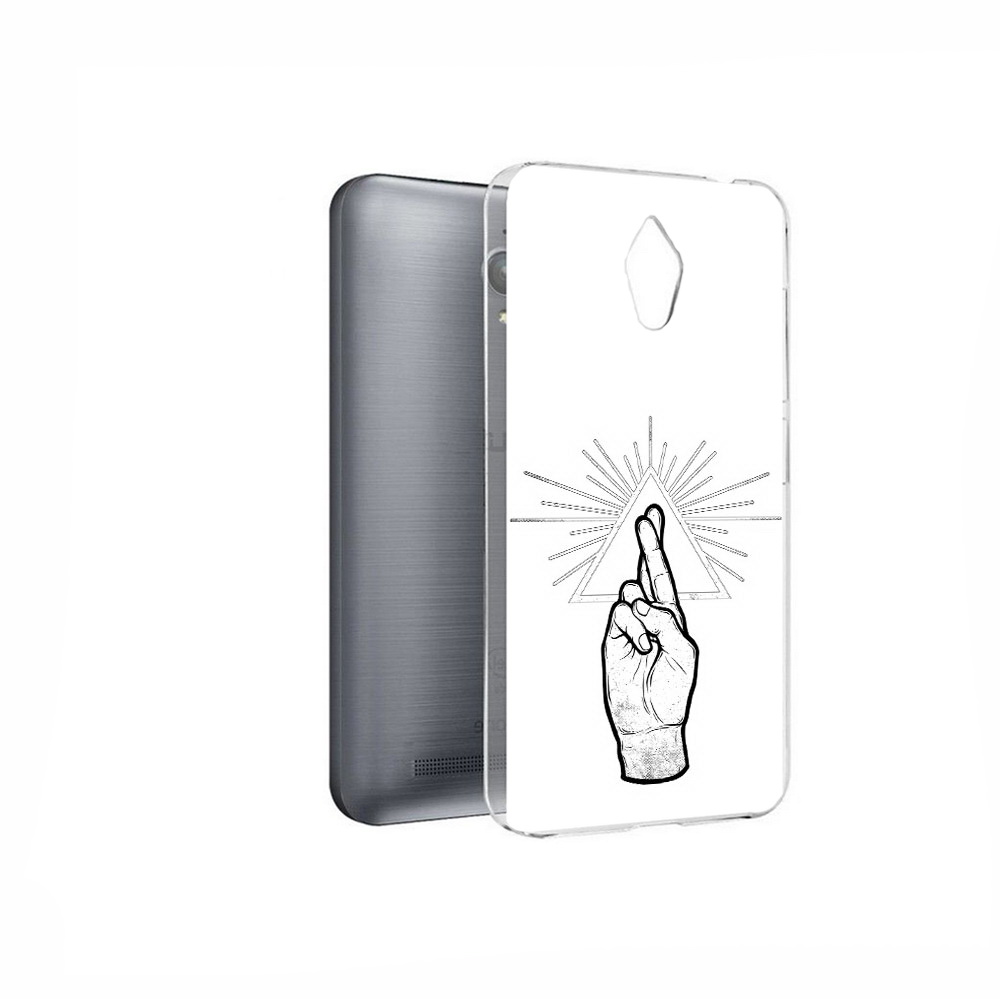 

Чехол MyPads Tocco для Asus ZenFone Go (ZC500TG) черно белая рука, Прозрачный, Tocco