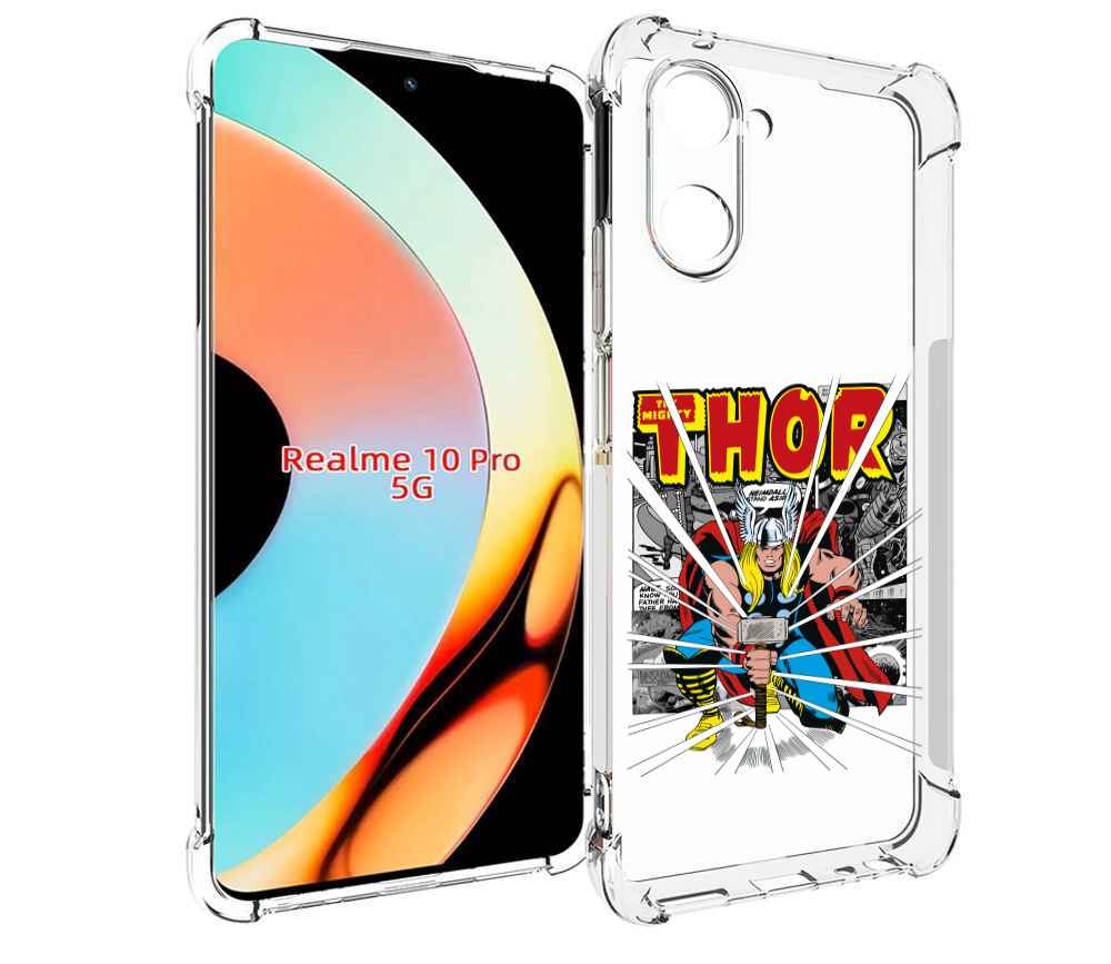 Чехол бампер MyPads тор рисунок для Realme 10 Pro противоударный