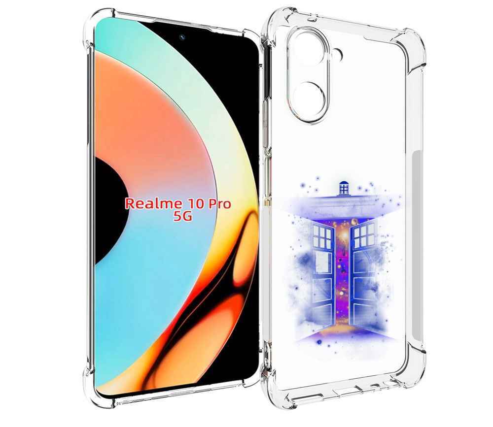 

Чехол бампер MyPads фиолетовый уголок абстракция для Realme 10 P..., Прозрачный, Tocco