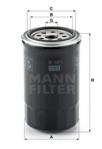 

Фильтр масляный двигателя MANN-FILTER W8011, фильтр масляный двигателя W8011