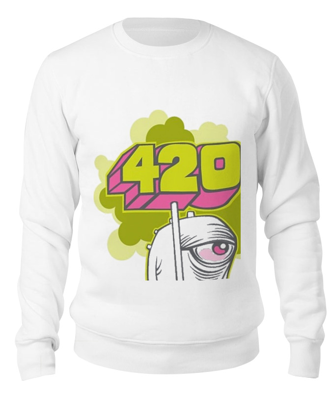

Свитшот унисекс Printio 420 белый L, 420