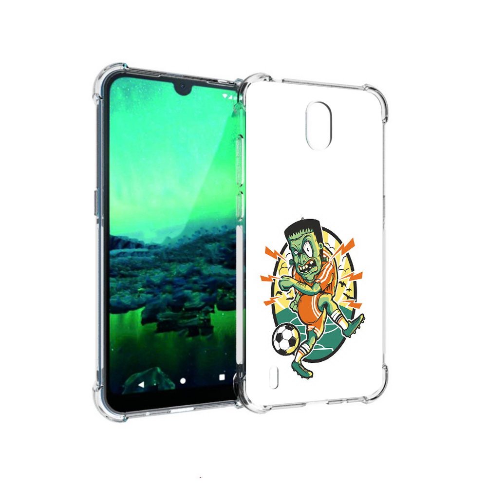 

Чехол MyPads Tocco для Nokia 1.3 зомби футболист (PT227048.104.368), Прозрачный, Tocco