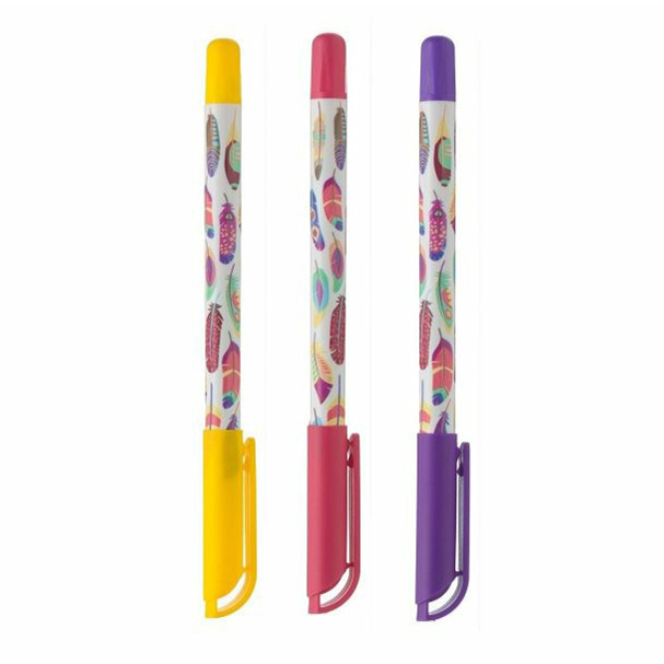 

Ручки шариковые с рифленой зоной захвата Союз Перья синие 3 шт