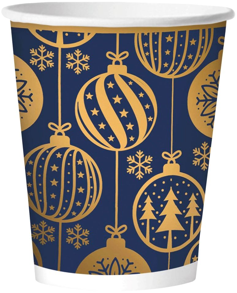 

Стаканы одноразовые ND Play Золотые шарики бумага 250 мл 6 шт, Разноцветный