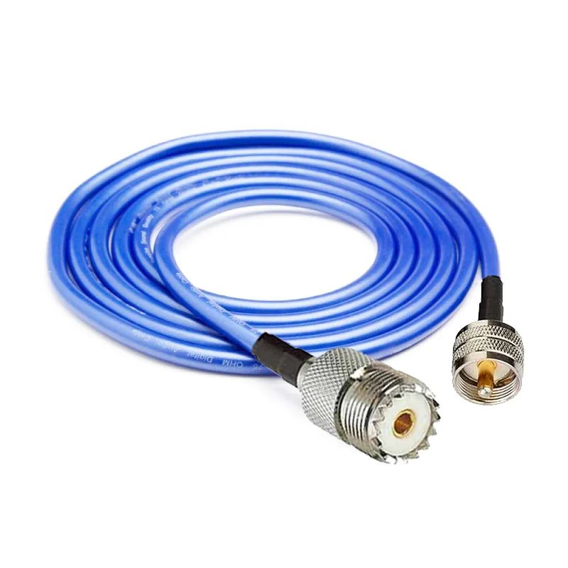 

Кабельная сборка UHF-male - UHF-female 3 м., кабель 5D-FB CU (медь), Синий, 5D-FB CU