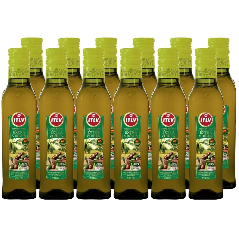 Оливковое масло ITLV Extra Virgen, стеклянная бутылка, 250 мл*12 шт
