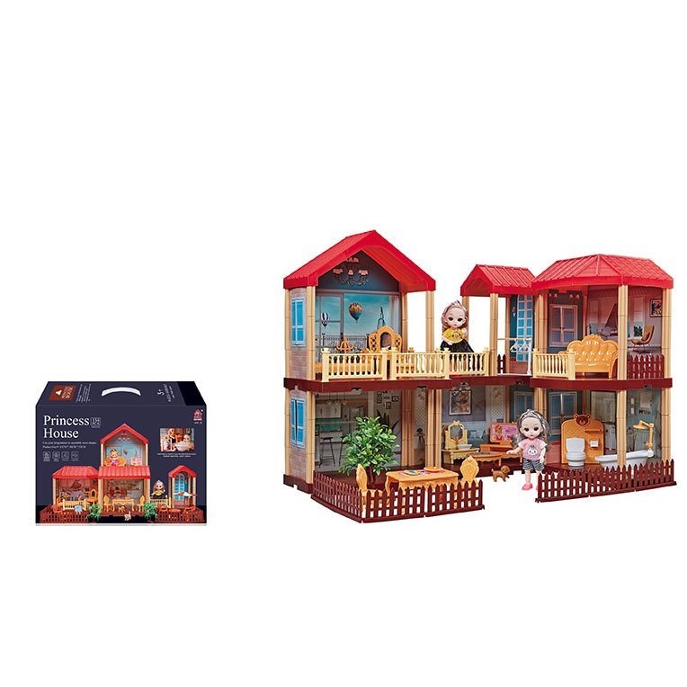 

Кукольный дом с мебелью Princess House 668-25,156 деталей