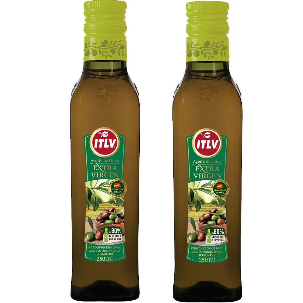 Оливковое масло ITLV Extra Virgen, стеклянная бутылка, 250 мл*2 шт