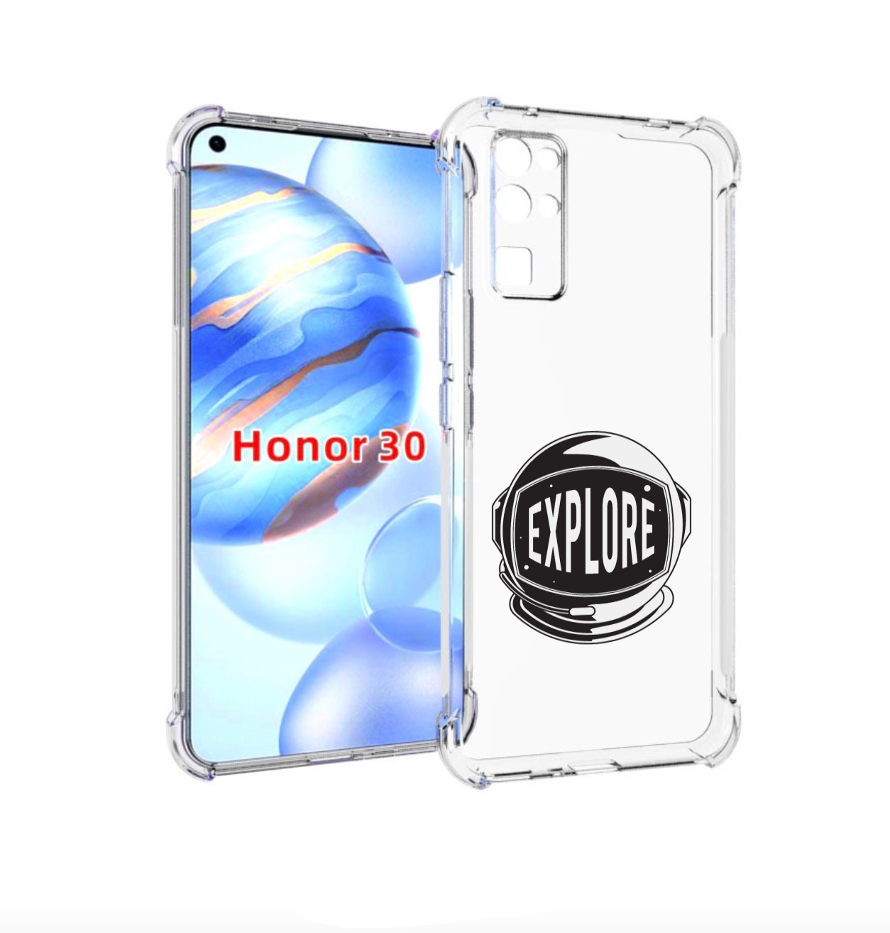 

Чехол бампер MyPads Explore для Honor 30 (BMH-AN10) противоударный, Прозрачный, Tocco