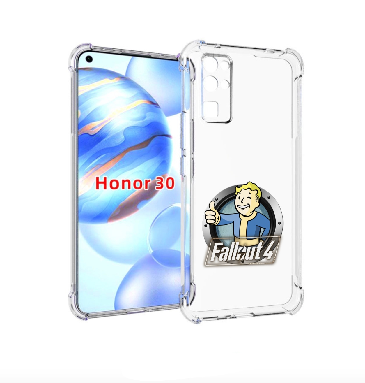 

Чехол бампер MyPads Fallout-4 для Honor 30 (BMH-AN10) противоуда, Прозрачный, Tocco