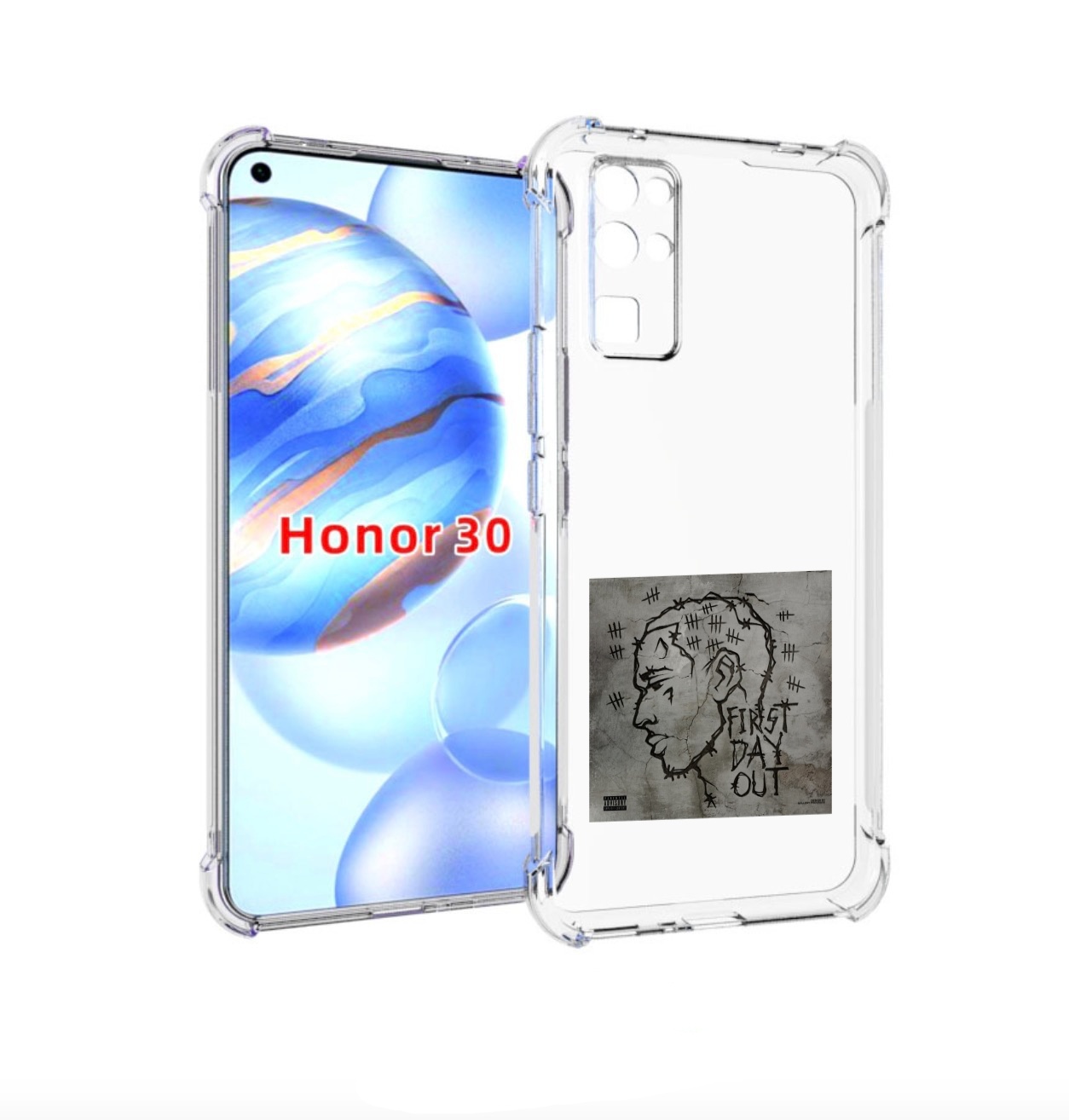 

Чехол бампер MyPads First Day Out для Honor 30 (BMH-AN10) против, Прозрачный, Tocco