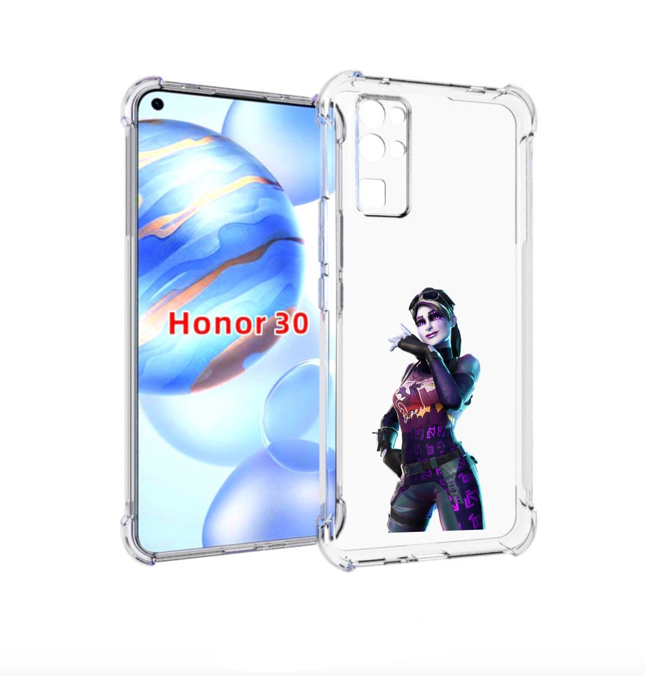 

Чехол бампер MyPads Fortnite-3 для Honor 30 (BMH-AN10) противоуд, Прозрачный, Tocco