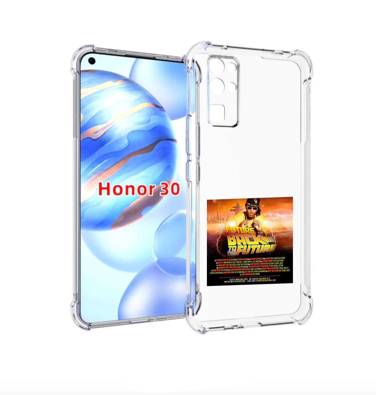 

Чехол бампер MyPads Future - Back To The Future для Honor 30 (BM, Прозрачный, Tocco