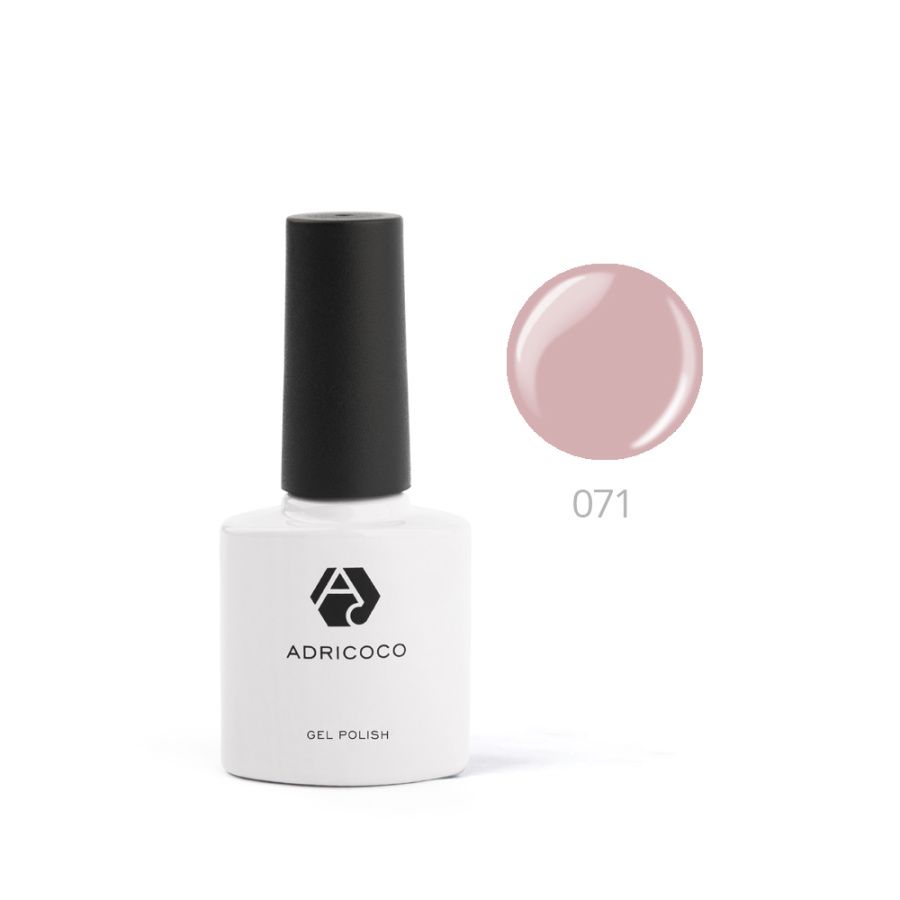Цветной гель-лак для ногтей AdriCoco №071 пепельно-розовый 8 мл 2 шт
