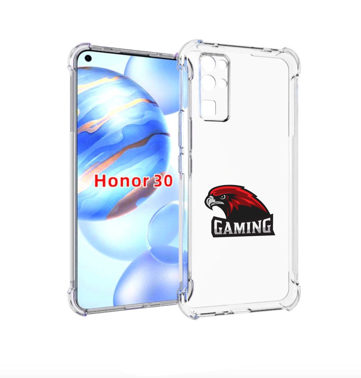 

Чехол бампер MyPads Gaming-1 мужской для Honor 30 (BMH-AN10) про, Прозрачный, Tocco