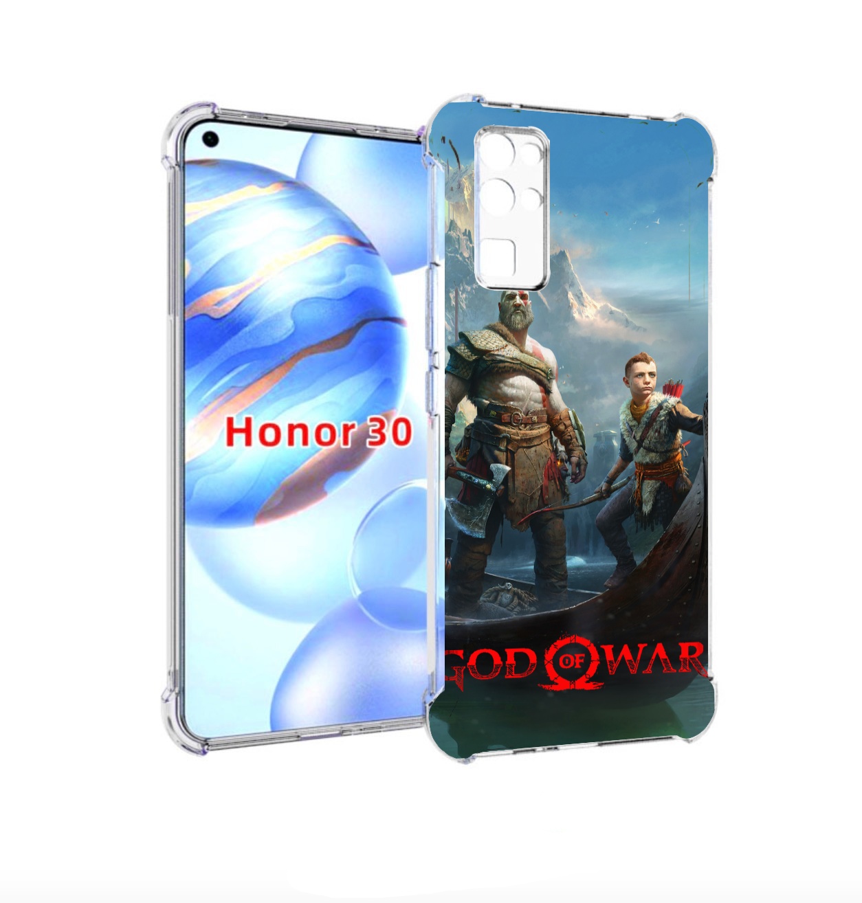 

Чехол бампер MyPads God Of War Кратос Атрей для Honor 30 (BMH-AN, Прозрачный, Tocco