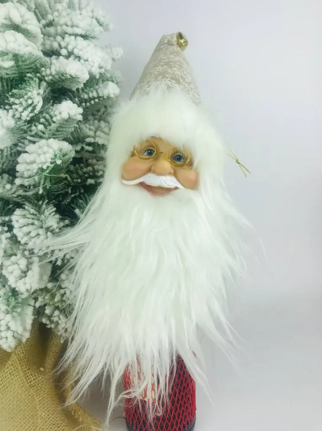 

Новогодняя фигурка Merry Christmas Голова санта-клауса на бутылку 15381-1 8x8x30 см, Бежевый, Голова санта-клауса на бутылку